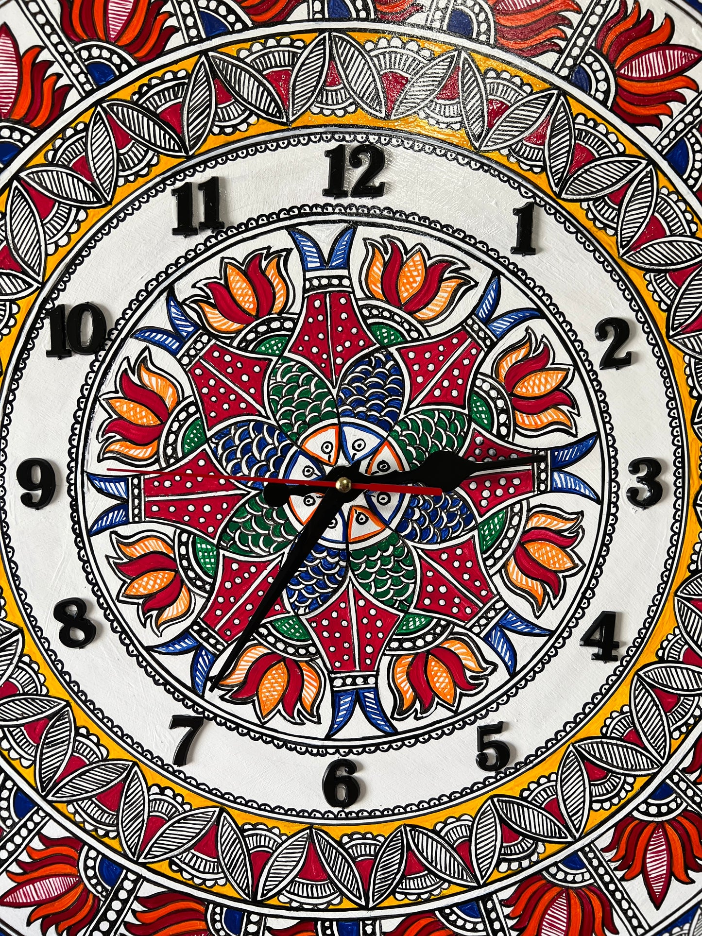 22 inches Madhubani Art Clock