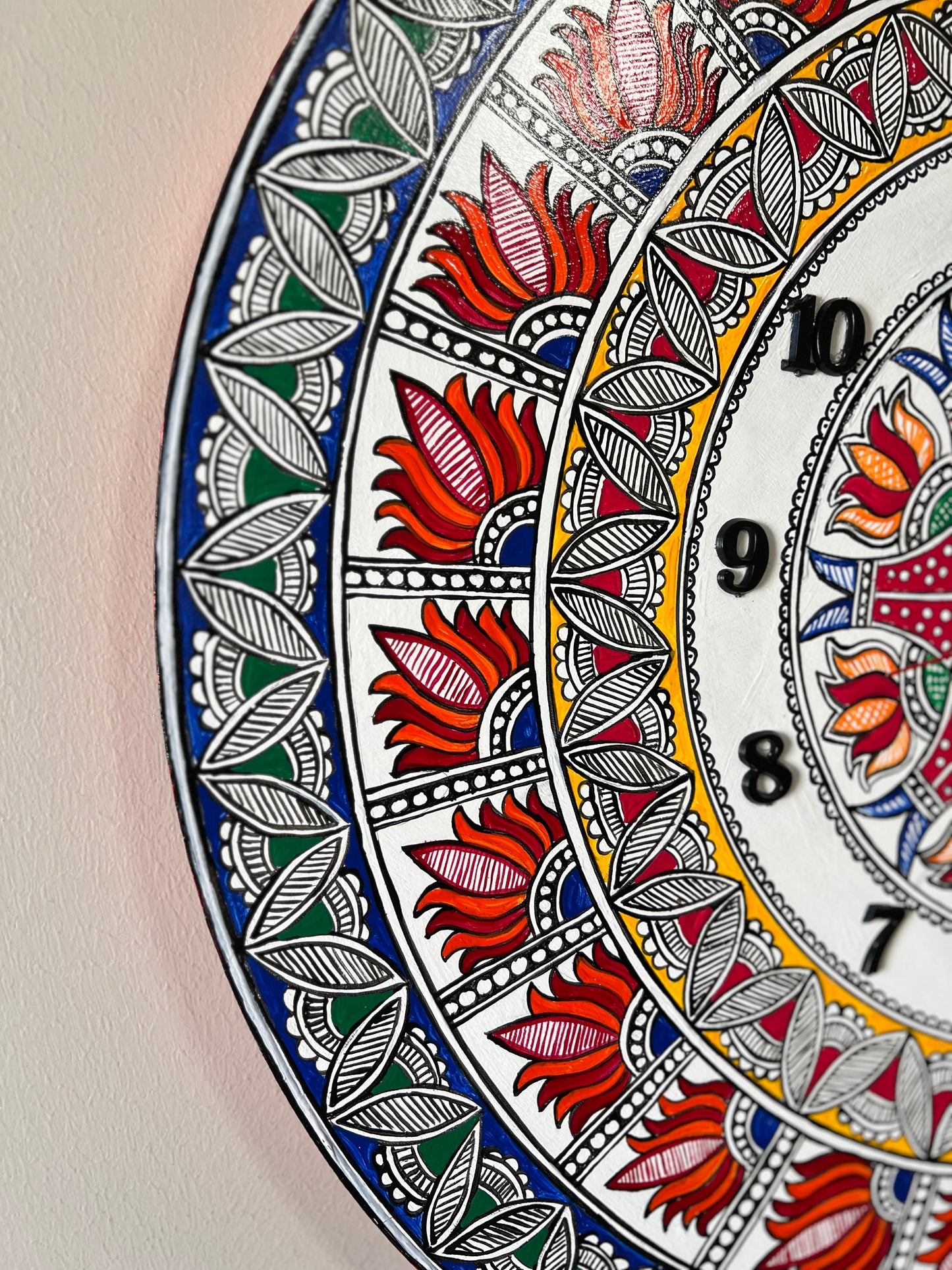 22 inches Madhubani Art Clock