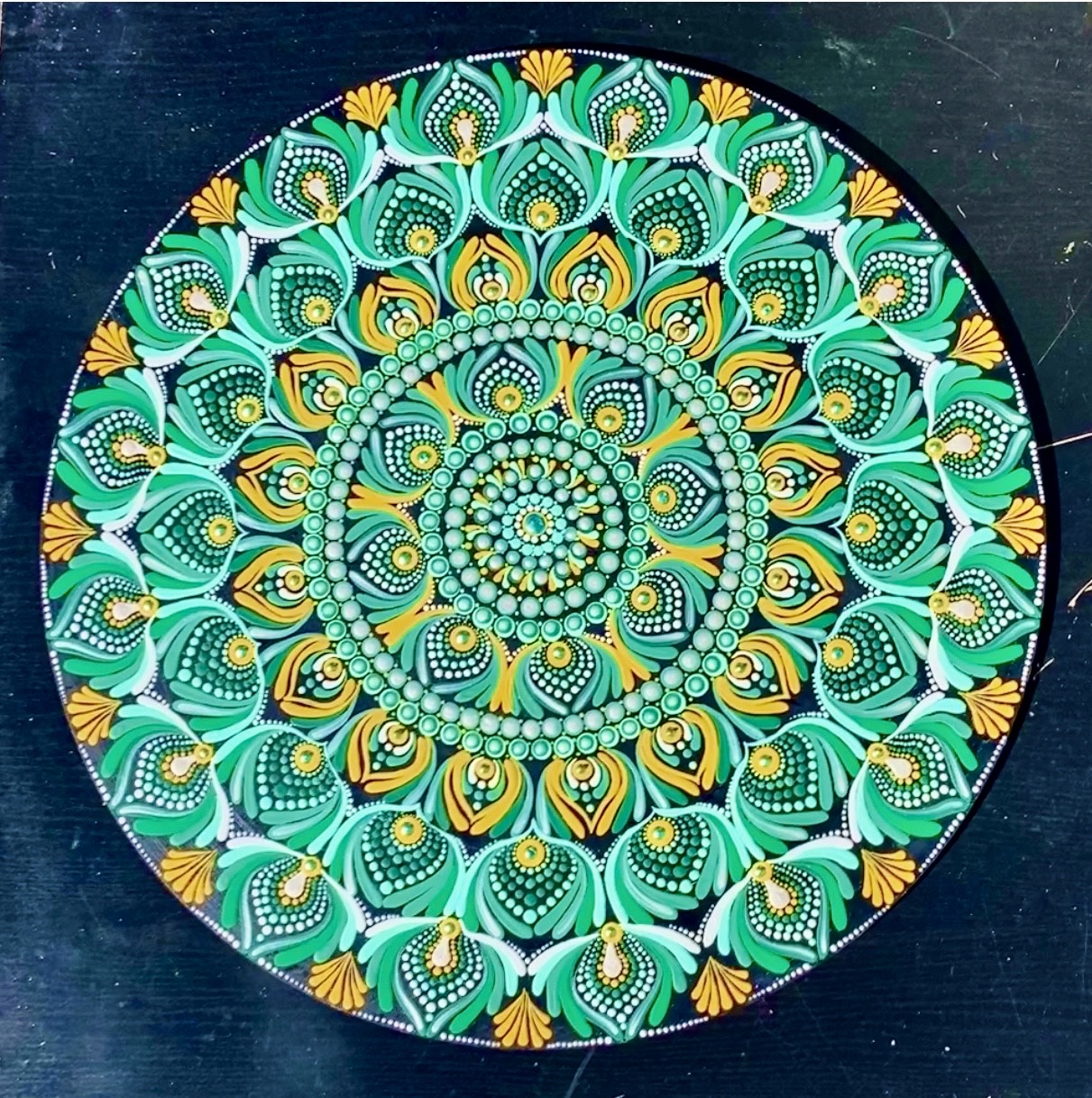 Beautiful Mandala Acrylic Wood Canvas Art (18 in MDF Board)