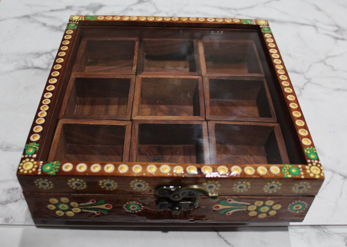 Spice Box with Spoon in Shesham Wood