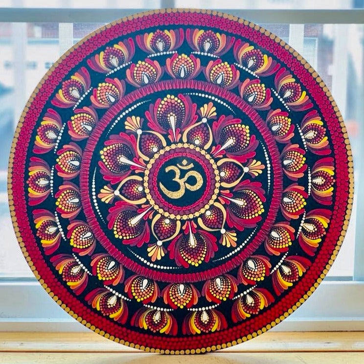 Beautiful Mandala Acrylic Wood Canvas Art (18 in MDF Board)